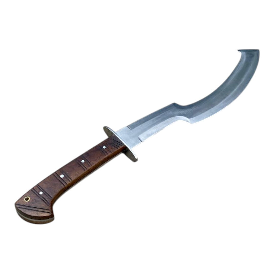 Sword with wooden handle on a white background